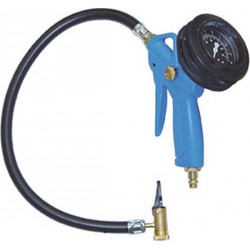 Pistolet de gonflage des pneus manuel avec prise de levier, Ø manomètre : 63 mm, Raccord Connecteur mâle DN 7,2