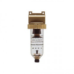 Filtre avec vidange manuelle, Filetage de raccordement : G 1/4 pouces, Débit à 6 bar 60 m³/h, Larg. : nominale DN 6, Hauteur : 154 mm