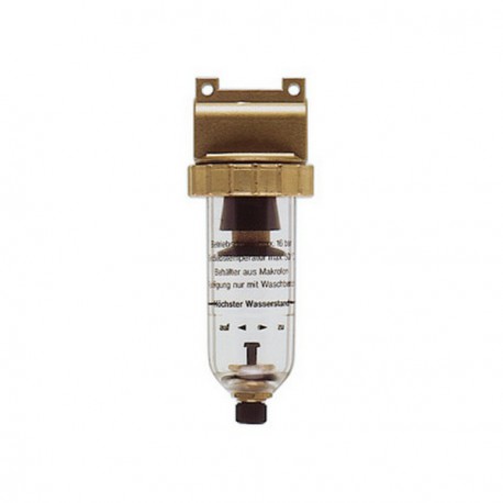 Filtre avec vidange manuelle, Filetage de raccordement : G 1/4 pouces, Débit à 6 bar 60 m³/h, Larg. : nominale DN 6, Hauteur : 154 mm