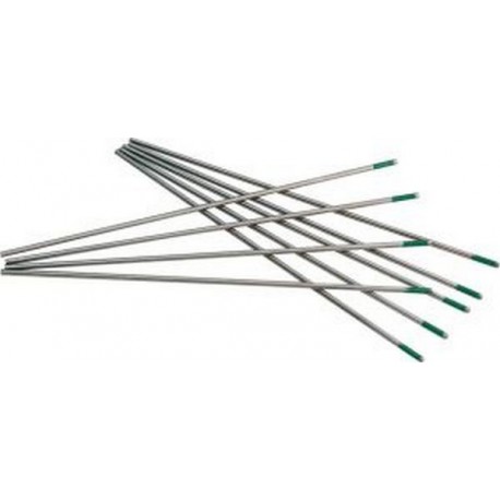 Electrode en tungstène couleur verte, Ø : 2,4 mm (Par 10)