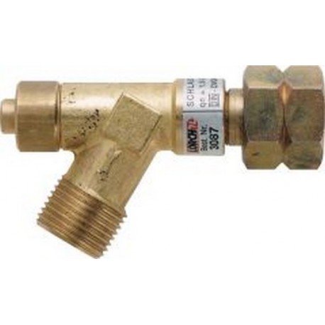 Raccord de sécurité pour tuyau flexible, Pression du gaz : 1,5 bar, Puissances à qn (kg/h) de 4,0 bar 2,2