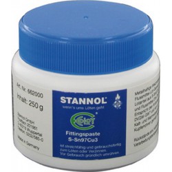 Pâte pour raccords, Stannol, Modèle : Bouteille de 250&nbsp;ml