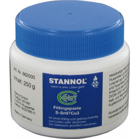 Pâte pour raccords, Stannol, Modèle : Bouteille de 250&nbsp;ml