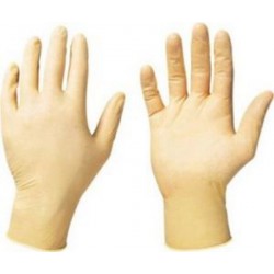 Gants jetables, latex poudré, Taille : 9