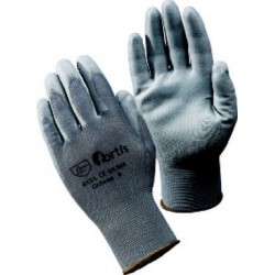 Gant en tricot avec polyuréthane à tricot fin, gris, Taille : 9 (par 10)