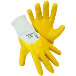 Gants en nitrile Mechanic jaune, Taille : 8 (par 12)