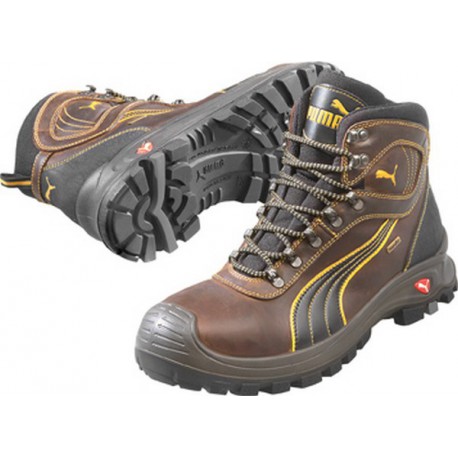 Chaussure de sécurité de chantier, S3 HRO, brune, Puma, 630220, Taille : 46
