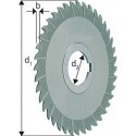 Fraise 3 tailles étroite, Ø x Larg. : d1 - js16 x b - k11 : 63 x 2,0 mm, Alésage d2 - H7 22 mm, Nombre de dents 28