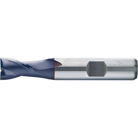 Fraise à rainurer extra courte, type N, en acier à coupe rapide à 8% de cobalt, surface recouverte de TiAIN, Ø d1 - e8 : 4,0 mm, Long. totale l1 51 mm