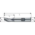 Fraise à rainurer extra courte, type N, en acier à coupe rapide à 8% de cobalt, sans revêtement, Ø d1 - e8 : 10,0 mm, Long. totale l1 63 mm