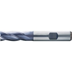 Fraise cylindrique courte, type N, en acier à coupe rapide à 8% de cobalt, surface recouverte de TiAIN, Ø d1 - k10 : 10,0 mm, Long. totale l1 72 mm