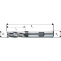 Fraise de semi-finition courte, type NF, en acier à coupe rapide à 5% de cobalt, sans revêtement, Ø d1 - k12 : 18,0 mm, Long. totale l1 92 mm