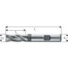 Fraise d'ébauche courte, type HR, 3 à 6 dents, en acier à coupe rapide à 10% de cobalt, sans revêtement, Ø d1 - k12 : 16,0 mm