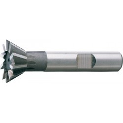 Fraise conique, forme C, 60°, Ø d1 - js16 : 20,0 mm, Long. totale l1 63 mm, Hauteur de coupe b - js 14 8,0 mm, Ø queue d2 - h6 : 12 mm, Dents : 8