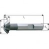 Fraise conique, forme D, 45°, Ø d1 - js16 : 20,0 mm, Long. totale l1 63 mm, Hauteur de coupe b - js 14 5,0 mm, Ø queue d2 - h6 : 12 mm, Dents : 8