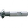 Fraise conique, forme D, 60°, Ø d1 - js16 : 16,0 mm, Long. totale l1 60 mm, Hauteur de coupe b - js 14 6,3 mm, Ø queue d2 - h6 : 12 mm, Dents : 6