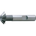Fraise conique, forme D, 60°, Ø d1 - js16 : 28,0 mm, Long. totale l1 80 mm, Hauteur de coupe b - js 14 11,0 mm, Ø queue d2 - h6 : 16 mm, Dents : 10