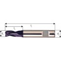 Microfraise extra courte, type N, en carbure monobloc, surface recouverte de TiAIN, Ø d1 - h10 : 3,00 mm, Long. totale l1 36 mm, Long. coupe l2 5 mm