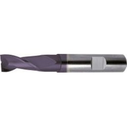 Fraise cylindrique longue, type N, queue HB - UF, en carbure monobloc, DIN 6527, surface recouverte de TiAIN, Ø d1 - h10 : 14,0 mm, Long. totale l1 83 mm