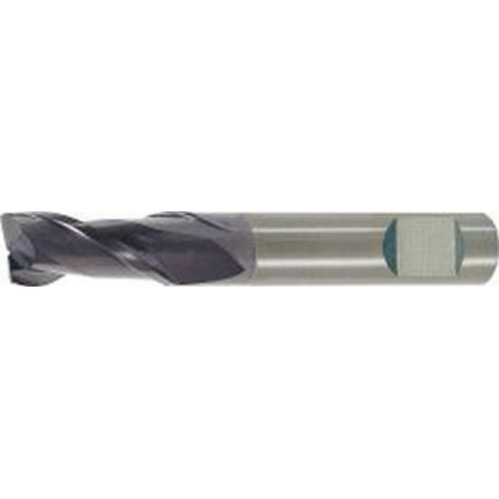 Fraise cylindrique courte, type N, queue HB - UF, en carbure monobloc, INOX, surface recouverte de TiAIN, Ø d1 - e8 : 12,0 mm, Long. totale I1 75 mm