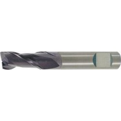 Fraise cylindrique courte, type N, queue HB - UF, en carbure monobloc, INOX, surface recouverte de TiAIN, Ø d1 - e8 : 16,0 mm, Long. totale I1 100 mm