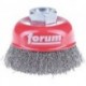 Brosse à boisseau acier M1 4 fil d'acier 125 x03 mm ondulée FORUM