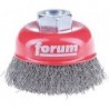 Brosse à boisseau acier M1 4 fil d'acier 125 x03 mm ondulée FORUM