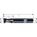 Fraise cylindrique courte, 2 dents, en carbure monobloc pour l'aluminium, Ø d1 - h10 : 20,0 mm, Long. totale l1 92 mm, Long. coupe l2 20 mm