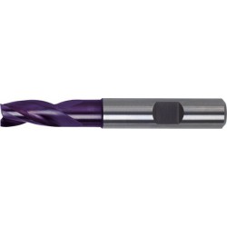 Fraise, queue HB, 3 dents, 30°, en carbure monobloc, revêtement TiAIN, Ø d1 - h10 : 4,0 mm, Long. totale l1 57 mm, Long. coupe l2 8 mm