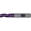 Fraise, queue HB, 3 dents, 30°, en carbure monobloc, revêtement TiAIN, Ø d1 - h10 : 4,0 mm, Long. totale l1 57 mm, Long. coupe l2 8 mm