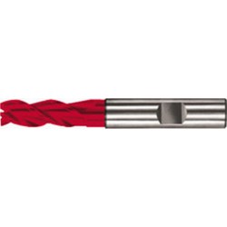 Fraise cylindrique universelle longue, 3 dents, 45°, en carbure monobloc UF, Fire, Ø d1 - h10 : 6,0 mm, Long. totale l1 57 mm, Long. coupe l2 10 mm