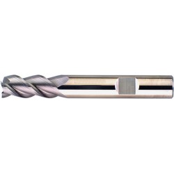 Fraise cylindrique longue, 3 dents, 45°, en carbure monobloc, sans revêtement, Ø d1 - h10 : 4,0 mm, Long. totale l1 57 mm, Long. coupe l2 8 mm