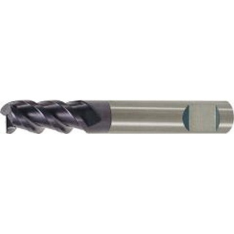 Fraise cylindrique longue, queue HB, en carbure monobloc, Ø d1 - h10 : 8,0 mm, Long. totale l1 60 mm, Long. coupe l2 19 mm