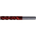 Fraise cylindrique longue, en carbure monobloc avec angle d'hélice de 35°/38°, Ø d1 - h10 : 12 mm, Long. totale l1 150 mm, Long. coupe l2 45 mm