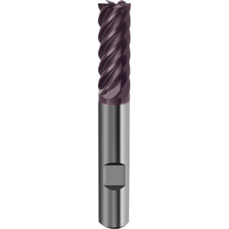 Fraise cylindrique longue, type H, en carbure monobloc, queue HB, de 6 à 8 dents, recouverte de TiAIN, Ø d1 - e8 : 8,0 mm, Long. totale l1 63 mm