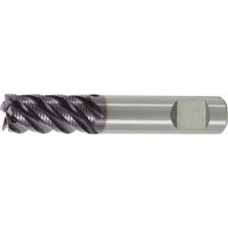 Fraise d'ébauche longue, type HR, en carbure monobloc, surface recouverte de TiAlN, pour le traitement de l'INOX, Ø d1 - h10 : 14,0 mm