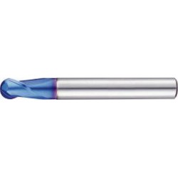 Fraise bout hémisphérique courte, type N, en carbure monobloc, NANO, revêtement TiAIN-S, Ø d1 - h8 : 6,0 mm, Long. totale l1 60 mm