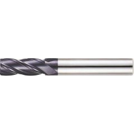 Fraise torique, 4 dents, en carbure monobloc, Ø d1 - e8 : 6,0 mm, Long. totale l1 70 mm, Long. coupe l2 20 mm, Rayon : 1,0 mm, Ø queue d2 - h6 : 6 mm