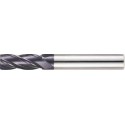 Fraise torique, 4 dents, en carbure monobloc, Ø d1 - e8 : 12,0 mm, Long. totale l1 90 mm, Long. coupe l2 30 mm, Rayon : 2,0 mm, Ø queue d2 - h6 : 12 mm