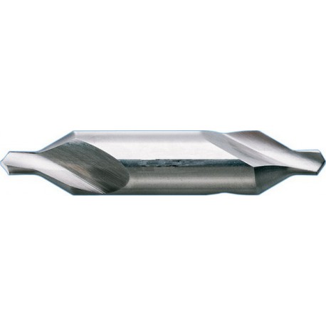Foret à center, en acier à coupe rapide, DIN 333-A, Ø de foret k12 : 3,15 mm, Ø queue h8 : 8,00 mm, Long. totale 50,0 mm