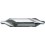 Foret à center, en acier à coupe rapide à 5 % de cobalt, DIN 333-A, Ø de foret k12 : 2,50 mm, Ø queue h8 : 6,30 mm