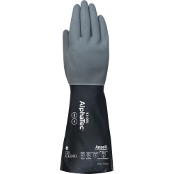 Gants de protection chimique AlphaTec 53-001 taille 10 gris/noir EN 388,EN 374,EN 407 6 PA (Par 6)