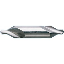 Foret à center, en acier à coupe rapide à 5 % de cobalt, DIN 333-A, Ø de foret k12 : 4,00 mm, Ø queue h8 : 10,00 mm