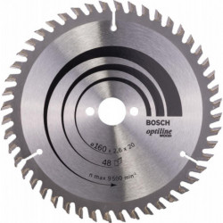 Lame de scie circulaire 160x20/16 48 WZ BoschOptiline