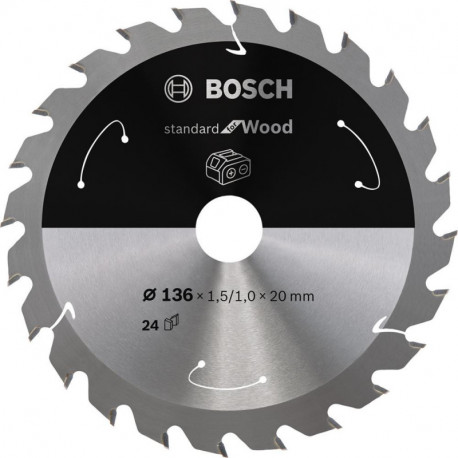 Lame de scie circulaire 136x1.5/1x20 Z 24 Bosch