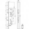 Serrure à mortaiser Nr.1022R/PZWNuss 10 Dorn 45 R+L