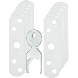Plaque fenętre marron 85x22mm