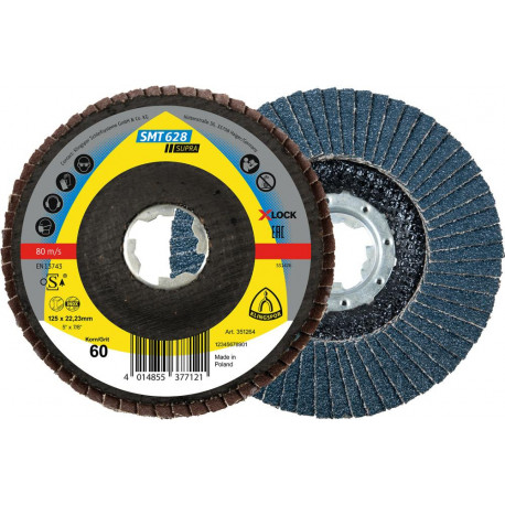 Disque à lamelles X-LOCK 125mm K 40 ger. SMT 628 Klingspor