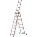 Echelles 3 plans - 3x12 barreaux AH 8,82m