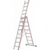 Echelles 3 plans - 3x12 barreaux AH 8,82m